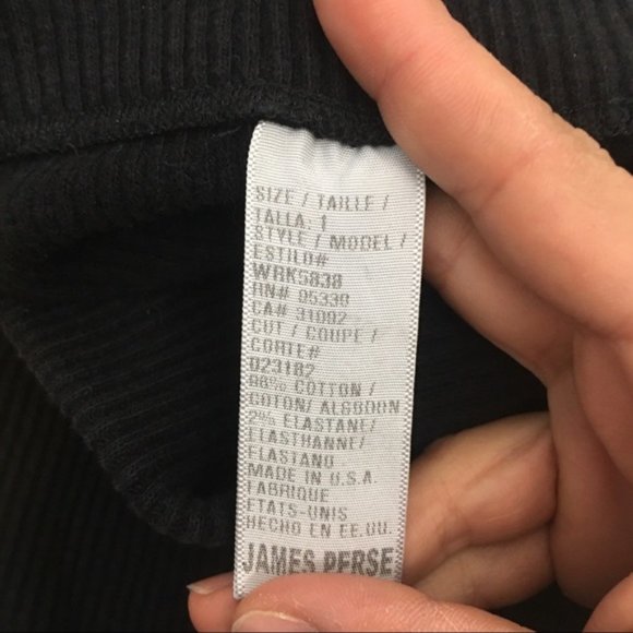 JAMES PERSE Black Rib-Knit Tube Bodycon Skirt or Dress - Picture 6 of 7